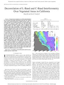 This article has been accepted for inclusion in a future issue of this journal. Content is final as presented, with the exception of pagination. IEEE TRANSACTIONS ON GEOSCIENCE AND REMOTE SENSING 1  Decorrelation of L-Ba