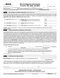 Form 8879-EX  (Rev. December 2010)