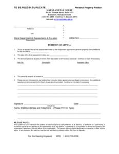 Microsoft Word - Personal Property Petition Form.doc