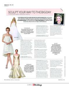 BRIDAL BUZZ { f itness } SCULPT YOUR WAY TO THE BIG DAY WITH THESE BODY-TARGETING MOVES