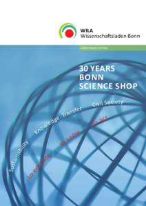 WILA Wissenschaftsladen Bonn ANNIVERSARY EDITION 30 YEARS BONN