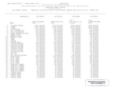 PRINT DATE:[removed]PAGE B-001 T H E C I T Y O F N E W Y O R K D E P A R T M E N T O F C I T Y W I D E A D M I N I ST R A T I V E S E R V I C E S TABULATION SHEET CL3870DN