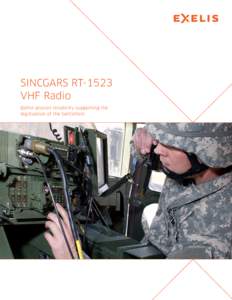 SINCGARS RT-1523 VHF Radio Battle-proven reliability supporting the