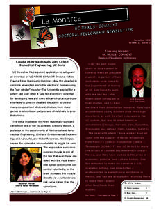 La Monarca December 2008 Volume 2, Issue 2 Crossing Borders: UC MEXUS - CONACYT