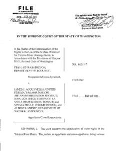 Yakima Basin Adjudication Supreme Court Decision March 7, 2013