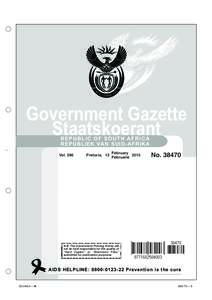 Government Gazette Staatskoerant R EPU B LI C OF S OUT H AF RICA REPUBLIEK VAN SUID-AFRIKA  Vol. 596