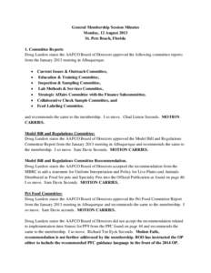 Business / Corporate governance / Parliamentary procedure / Structure / Motion / Board of directors / International System of Units / Private law / Committees / Pet foods / Association of American Feed Control Officials