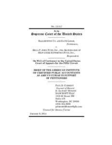 Business / United States securities law / Central Bank of Denver v. First Interstate Bank of Denver / Basic Inc. v. Levinson / Stoneridge Investment Partners v. Scientific-Atlanta / Public Company Accounting Oversight Board / SEC Rule 10b-5 / Private Securities Litigation Reform Act / American Institute of Certified Public Accountants / Accountancy / Auditing / Finance