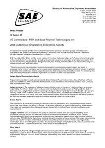 Max Gillard 2006 is the 9th year of the Automotive Engineering Excellence Awards which have continued to grow in prominence we