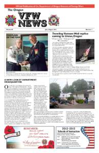 Official Publication of the Department of Oregon VeteransJuly of -Foreign Wars August 2012 VFW NEWS 1