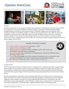 National Civilian Community Corps / Corporation for National and Community Service / History of the United States / Government / Public administration / CaliforniaVolunteers / AmeriCorps Florida State Parks / AmeriCorps / Government of the United States / Volunteerism