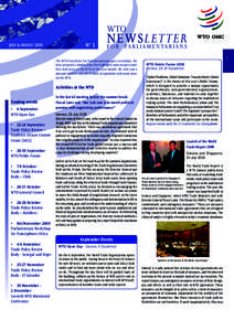 WTO JULY & AUGUST 2009 N° 3  NEWSLETTER