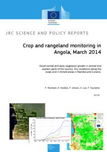 Crop and rangeland monitoring in Angola, March 2014 Third Main TitleGoodLine Third Line growth in central and rainfall and