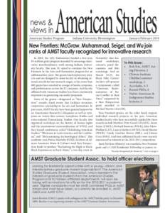 news & views in American Studies  American Studies Program