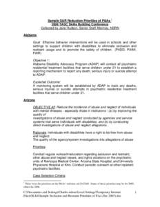 Health / Physical restraint / Medical ethics / Seclusion / Disability rights movement / Chemical restraint / Abuse / Psychiatric hospital / Developmental disability / Psychiatry / Medicine / Total institutions