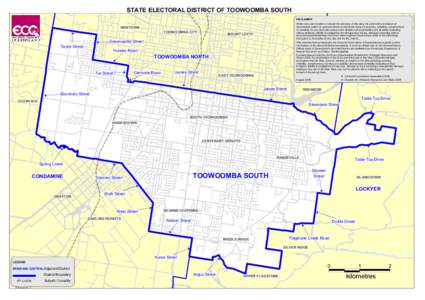 STATE STATE ELECTORAL ELECTORAL DISTRICT DISTRICT OF OF TOOWOOMBA TOOWOOMBA SOUTH