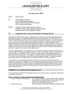 Microsoft Word - LEG ALERT - Corrections Reform _042607_.doc