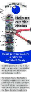 Please get your country to ratify the Marrakech Treaty Use this bookmark to mark your spot in a book which is probably not accessible to 500 million