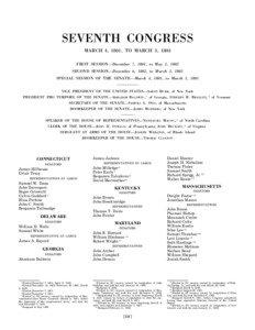 Political parties in the United States / Politics of the United States / First Confederate Congress / Second Confederate Congress / 7th United States Congress / John Smith / William H. Wells