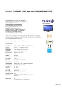 Datenblatt: TERRA LED 2750W piano black HDMI GREENLINE PLUS  Umweltschonendes 27