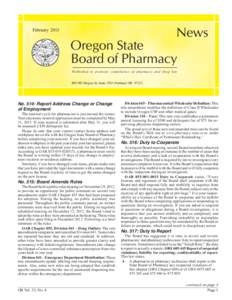 News  February 2013 Oregon State Board of Pharmacy