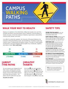 CAMPUS WALKING PATHS WALK YOUR WAY TO HEALTH  SAFETY TIPS