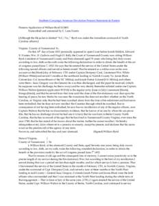 Southern Campaign American Revolution Pension Statements & Rosters Pension Application of William Byrd S12403 Transcribed and annotated by C. Leon Harris [Although the file jacket is labeled “N.C./ Va.,” Byrd was und
