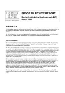 DIS – Danish Institute for Study Abroad / Education in Denmark / Dis / Study abroad in the United States / Education / Student exchange / Higher education