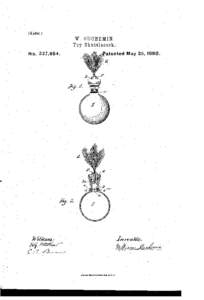 UNITED STATES PATENT OFFICE, WILLIAM DUOHEMIN, OF BOSTON, MASSACHUSETTS, ASSIGNOB TO CORNELIUS F. DAVIS, OF SAME PLAGE. TOY SHL‘JTTLECOCK.l A SPECIFICATION forming part of Letters Patent No. 227,884, dated May 25, 188