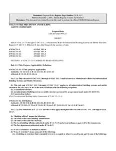 Document: Proposed Rule, Register Page Number: 28 IR 1037 Source: December 1, 2004, Indiana Register, Volume 28, Number 3 Disclaimer: This document was created from the files used to produce the official CD-ROM Indiana R