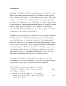 Population genetics / Evolutionary biology / Cytogenetics / Allele frequency / Ploidy / Dominance / Linkage disequilibrium / Sex / Genetic linkage / Genetics / Biology / Classical genetics