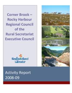 Corner Brook – Rocky Harbour  Regional Council  of the   Rural Secretariat Executive Council