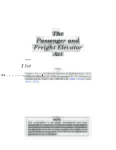 Passenger and Freight Elevator Act