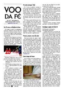 VOO DA FÉ No. 131 • 2013-julho-21 Folha dominical dos cristãos igreja-de-cristo.com