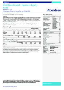 AugustAberdeen Global - Japanese Equity Fund Anteilsklasse I - 2 Acc