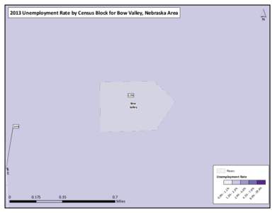 ´  2013 Unemployment Rate by Census Block for Bow Valley, Nebraska Area 1.3%