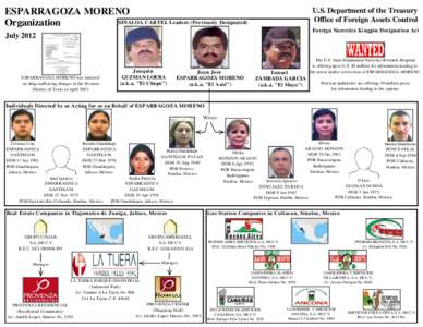 Organized crime / Juan José Esparragoza Moreno / Sinaloa Cartel / Joaquín Guzmán Loera / Sinaloa / Mexican Drug War / Crime in Mexico / Crime