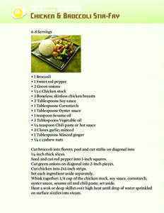 a startcooking.com recipe  Chicken & Broccoli Stir-Fry 6-8 Servings  • 1 Broccoli