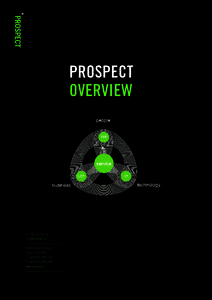 PROSPECT OVERVIEW Author: Anja Klüver  Anja Klüver, Founder