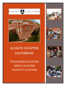 Alumni chapter Handbook *Chartered ChapterS *Spirit ChapterS *Affinity chapterS