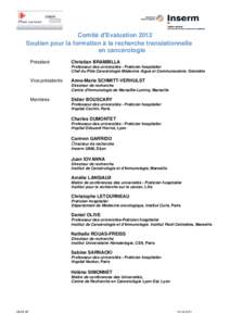 Comité Evaluation 2012 formationx