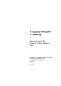 Reflecting Braddon: a summary