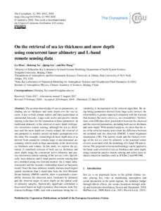 The Cryosphere, 12, 993–1012, 2018 https://doi.orgtc © Author(sThis work is distributed under the Creative Commons Attribution 4.0 License.  On the retrieval of sea ice thickness and snow 