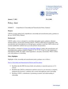 Vol 12 Policy Alert Part A-L