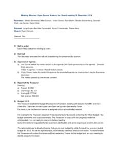 Recorded vote / Martijn / WATZ / Minutes / Parliamentary procedure / Quorum / Agenda