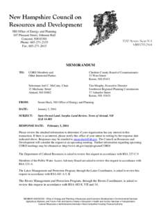 NH Office of Energy and Planning 107 Pleasant Street, Johnson Hall Concord, NH[removed]Phone: [removed]Fax: [removed]