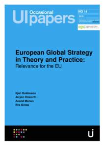 NOPublished by The Swedish Institute of International Affairs www.ui.se  European Global Strategy