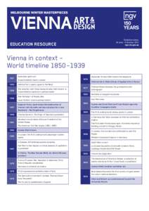 Exhibition dates: 18 June – 9 October 2011 ngv.vic.gov.au EDUCATION RESOURCE