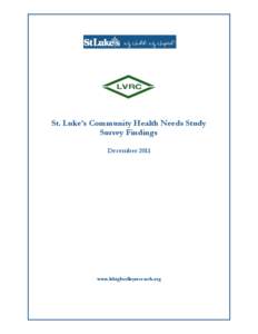    St. Luke’s Community Health Needs Study