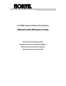 Working to Reform Marijuana Laws  The NORML Almanac of Marijuana Arrest Statistics Massachusetts Marijuana Arrests